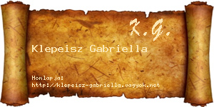 Klepeisz Gabriella névjegykártya