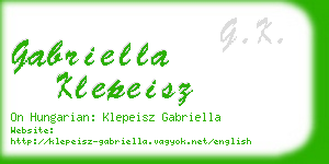 gabriella klepeisz business card